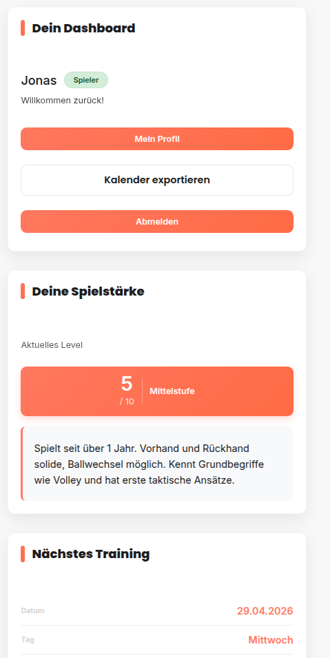 Spieler oben